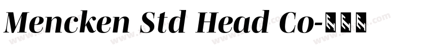 Mencken Std Head Co字体转换 Mencken Std Head Co字体转换